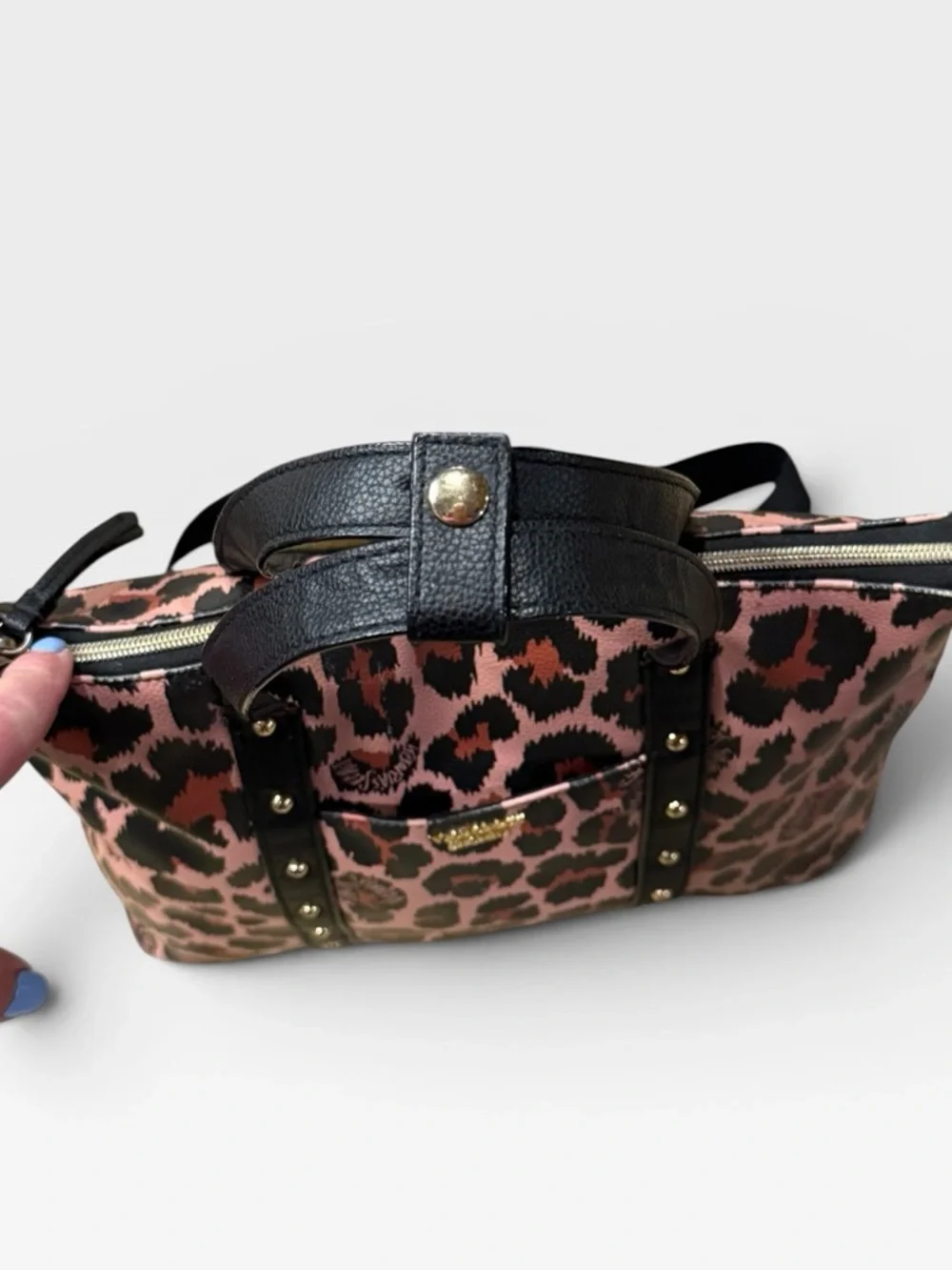 Victoria's Secret Leopard Print Convertible Backpack Wallet Wristlet Set